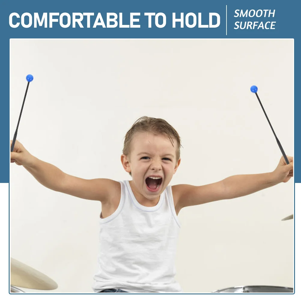 

2 Pairs s Musical Instruments Rubber Drumsticks Mallet Xylophone Mallets Percussion Child