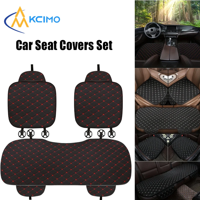 

Universal 3PCS Car Seat Covers Set - Breathable Comfortable Protective Car Seat Cushion Auto Interior Accessories