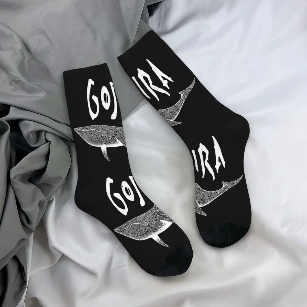 New Male Men Socks Casual Gojiras Rock Metal Band Sock Polyester Skateboard Women's Socks Spring Summer Autumn Winter