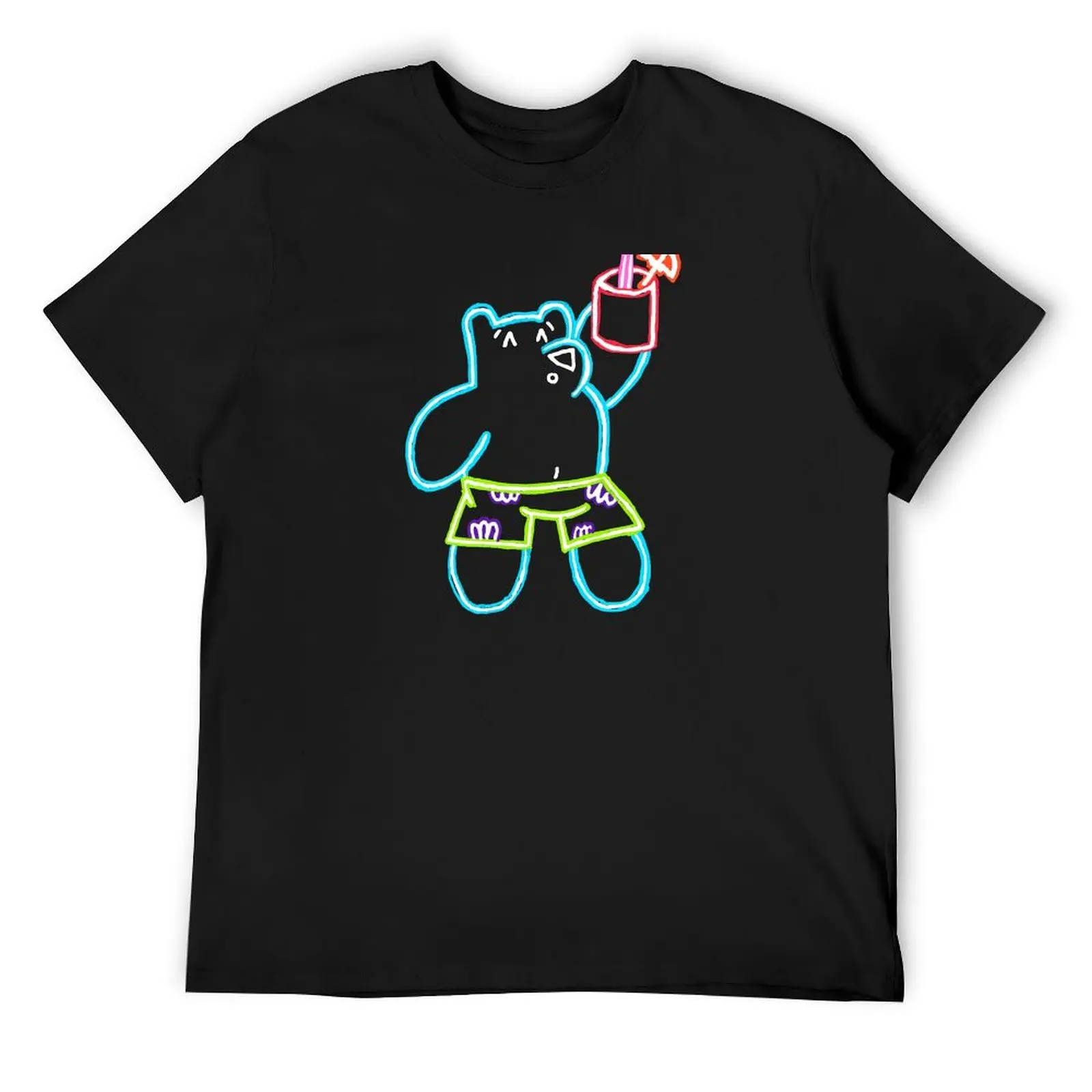 

Drinky Drink Bear T-Shirt plus size tops graphics outfits for men