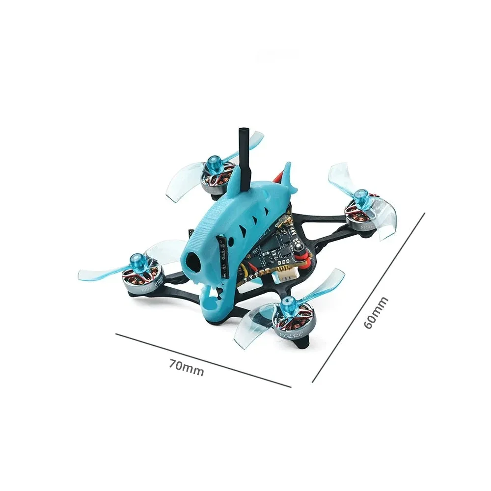 HGLRC Drashark 1.6inch 75mm Toothpick FPV Drone With ZEUS5 ES24 1S 5A AIO 200mW VTX SPECTER 1002 21000KV Motor