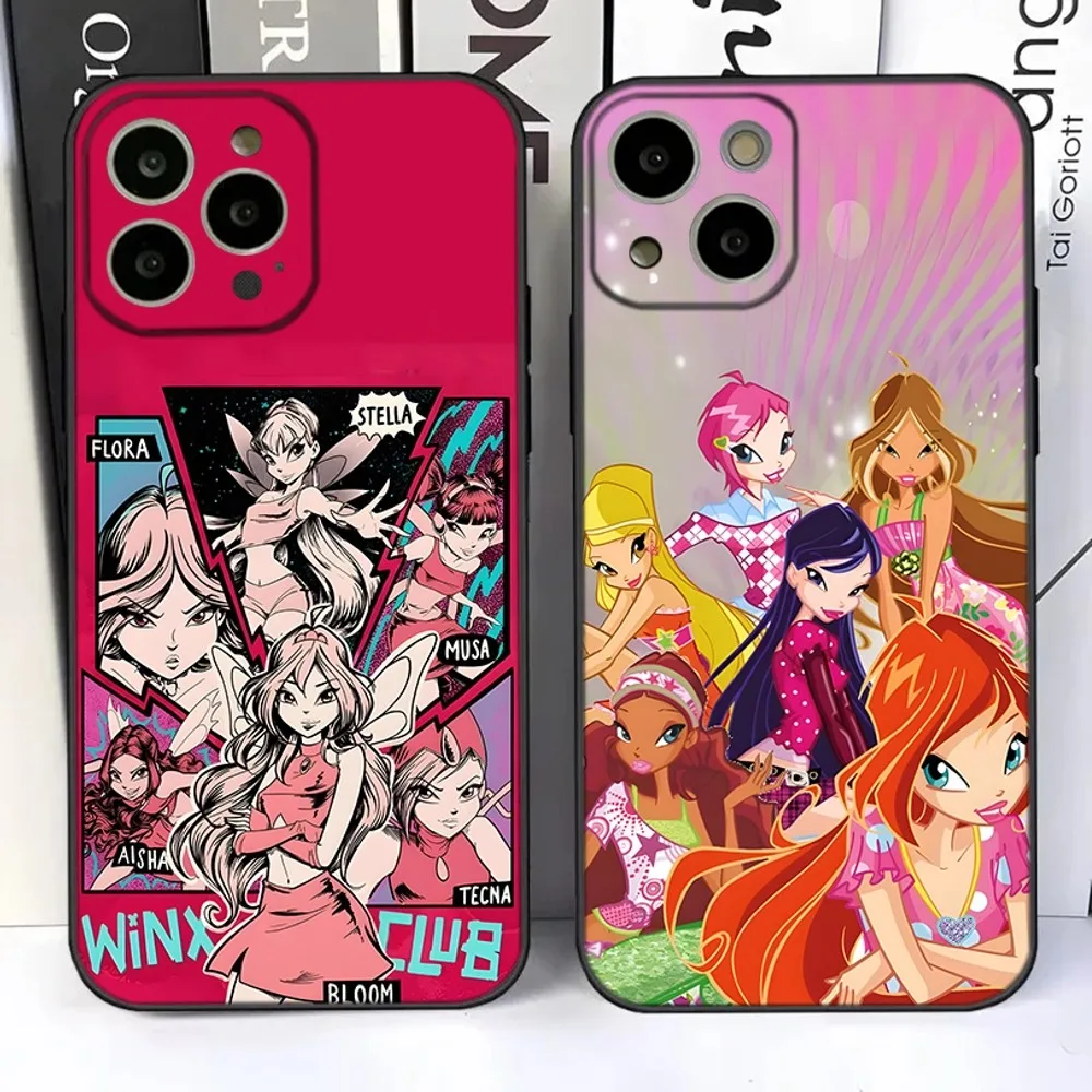 Etui na telefon Girl Winx Clubs do iPhone 15,14,13,12,11 Plus,Pro,Max,XR,XS,X,7,8 Plus,SE,Mini Silicone Soft