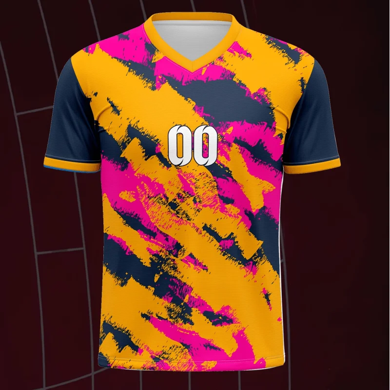 تي شيرت مخصص لتدريب كرة القدم برقبة على شكل حرف V للبالغين والمراهقين، مجموعات ملابس رياضية مخصصة لنادي الفريق والعائلة #2