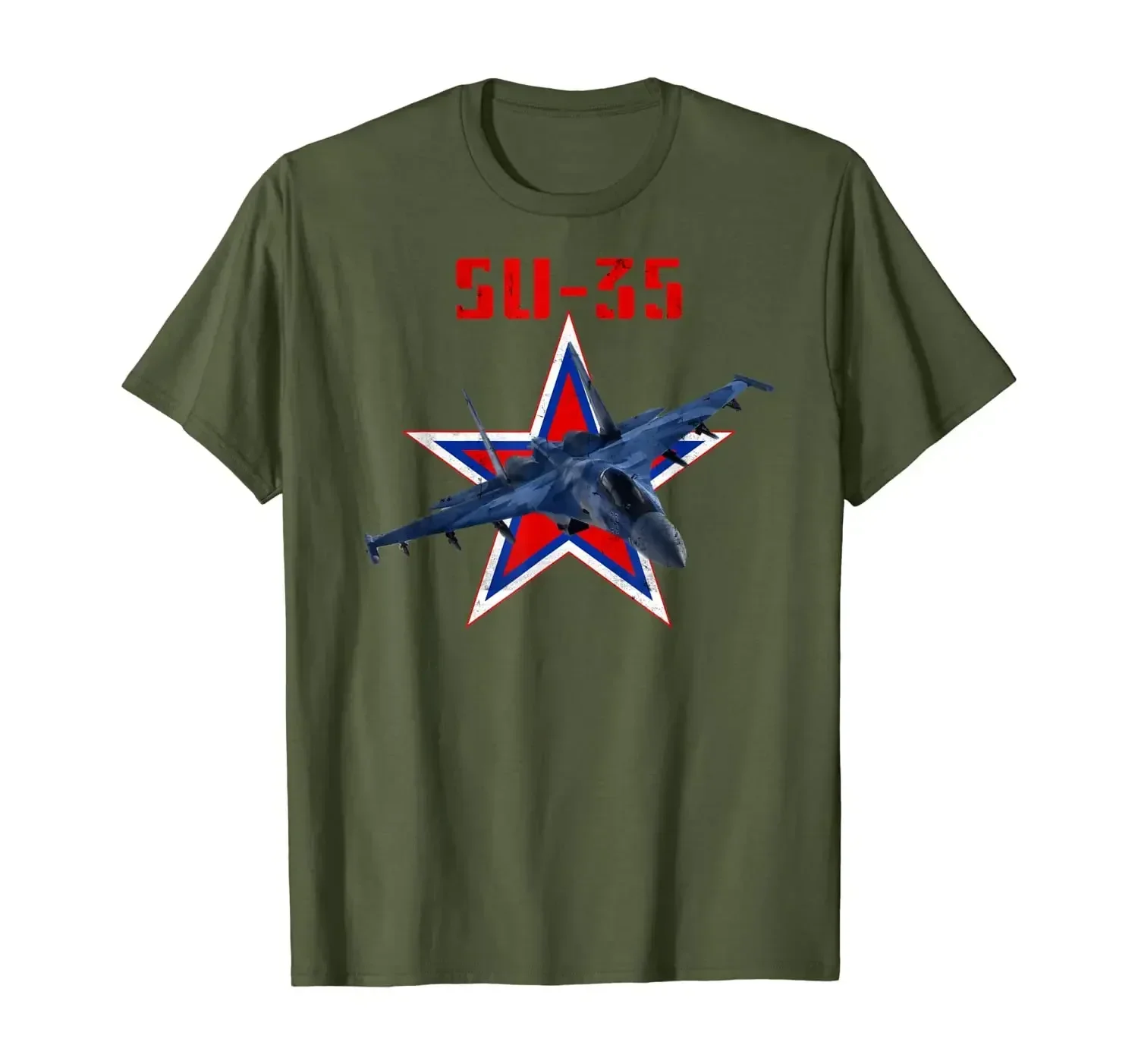 Russian Air Force Su-35 Flanker-E Multirole Fighter T-Shirt 100% Cotton O-Neck Short Sleeve Casual Mens T-shirt Size S-3XL
