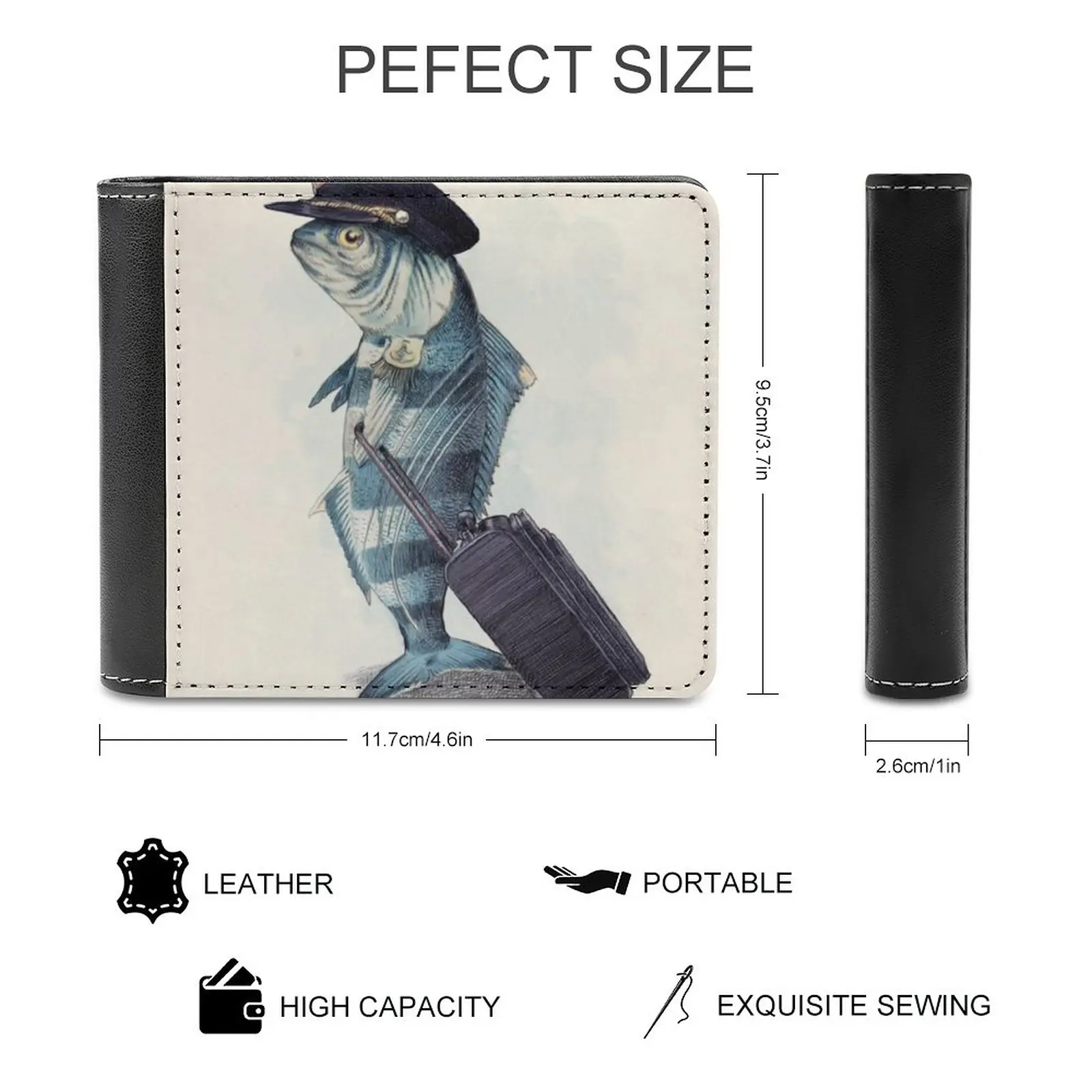 Stay Weird Leather wallet credit card holder luxury wallet Stay Weird Weirdo Typhography Personalized Wallet Pattern Leather