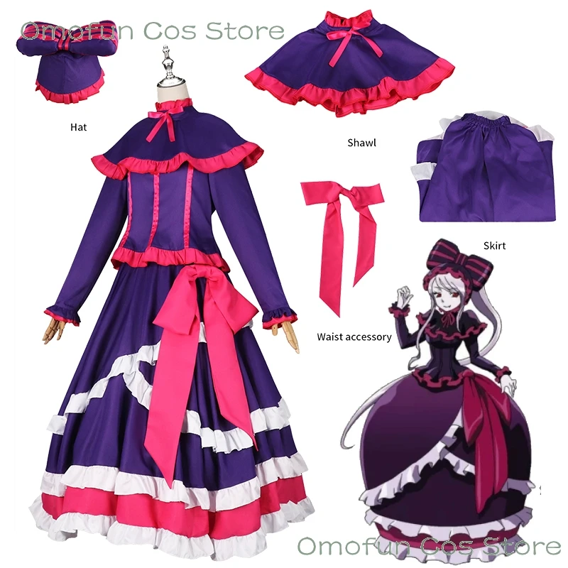 

Аниме Overlord Косплей Shalltear Bloodfallen Женская одежда для взрослых Парик Костюм Хэллоуин Sharutia Buraddofōrun Готическое платье Лолиты