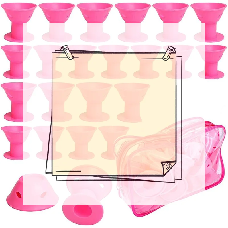 

Набор из 20 силиконовых бигуди для завивки волос: DIY-набор с грибовидными, колоколообразными и спиральными формами, мягкая конструкция, легкое снятие локонов