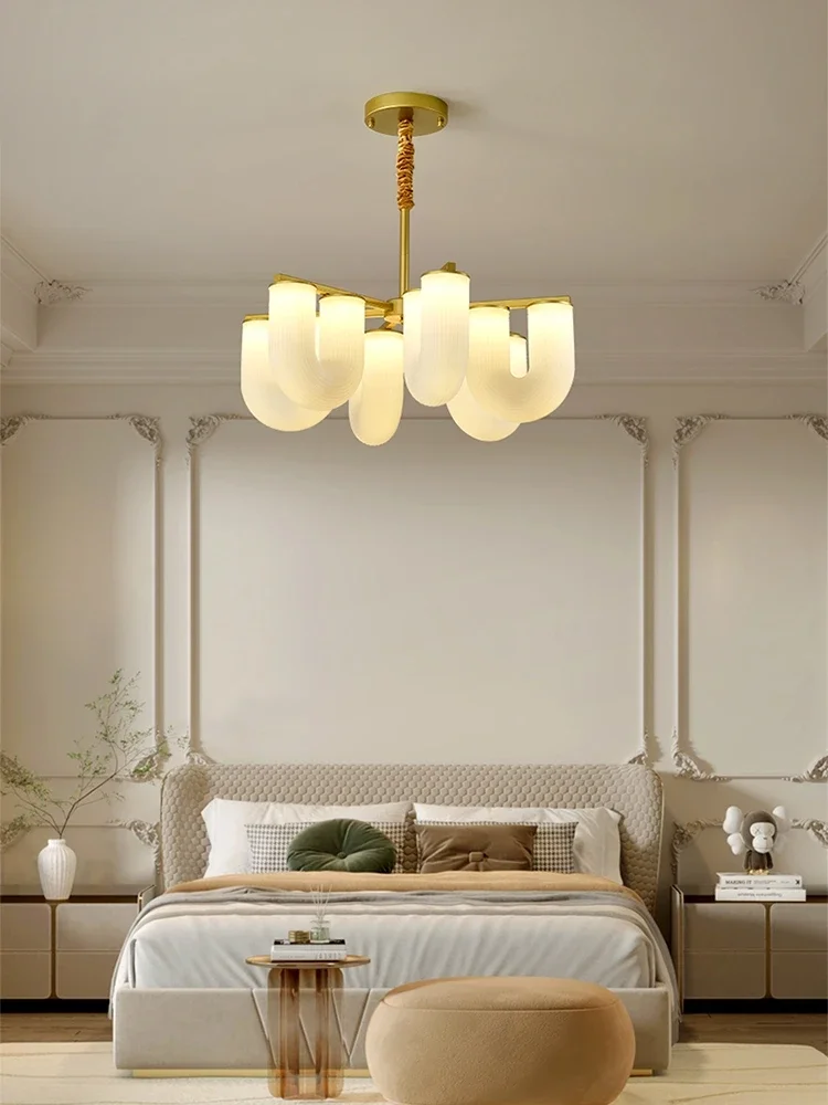 

Современные U-образные трубчатые потолочные люстры, кремовые светодиодные ветровые подвесные светильники для гостиной, столовой, домашний декор, подвесные светильники, блестящие светильники
