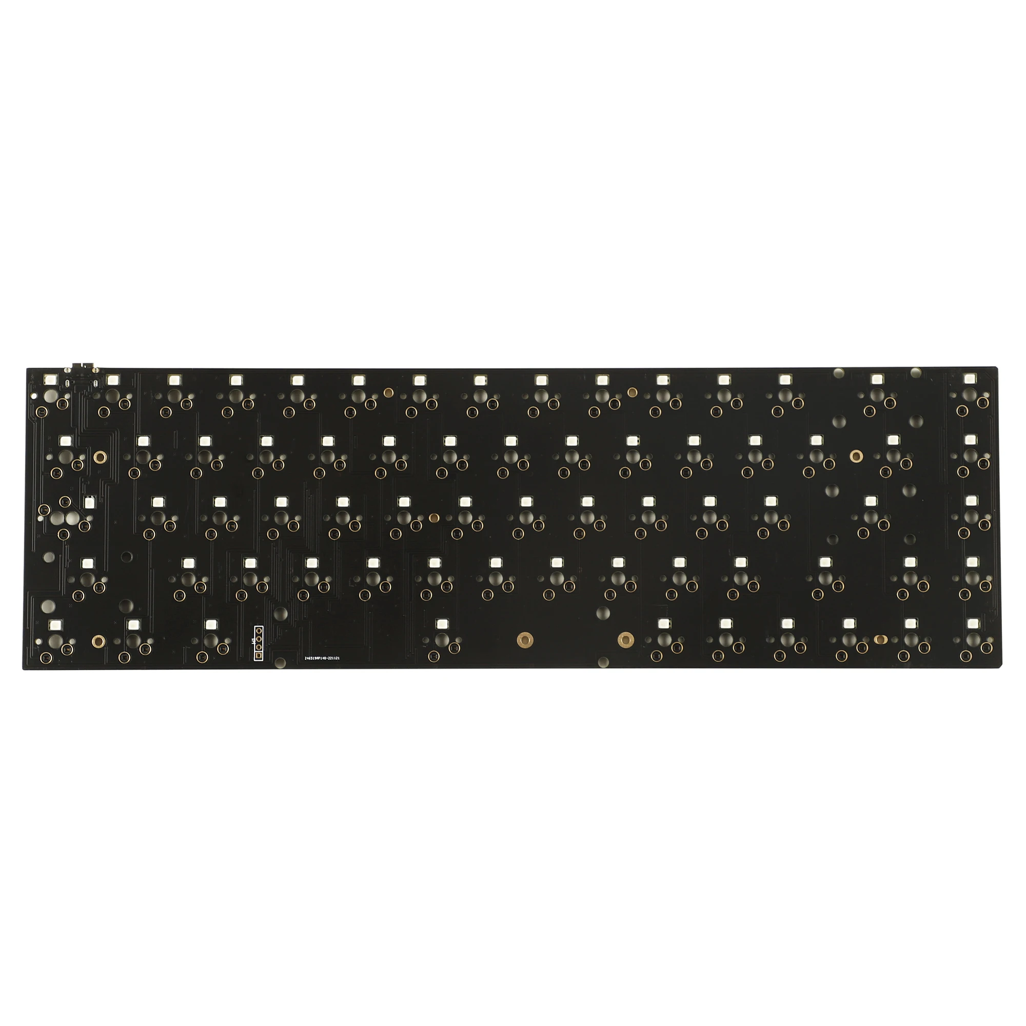 65% 68 Fully programmable hot-swap PCB Underglow RGB Switch RGB Aluminum Plate For ZJ68 YMD68 Tofu 65 68 Mechanical Keyboard