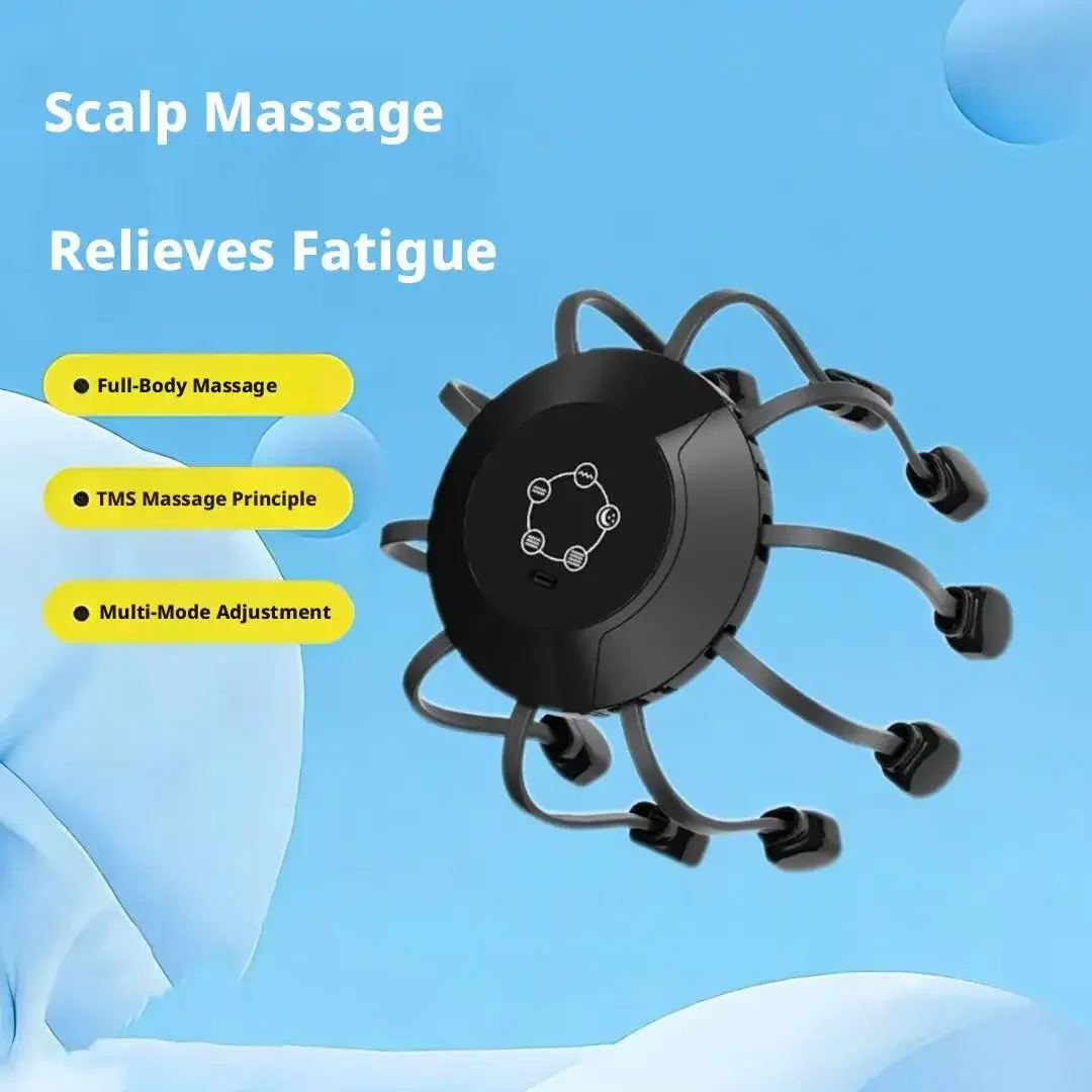 

Multifunction Electric Head Massager Octopus Scalp Massager Multidimensional Smart Meridian Dredging Relax Stress Relief for
