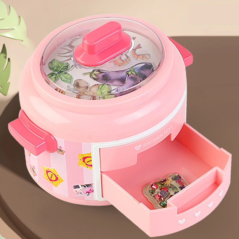 24개 크리에이티브 3D 매직 DIY 스티커 기계 밥솥 수제 공예 키트 (여아용, 어린이용, 핸드메이드 장난감, 교육용, 재미있는 어린이용)