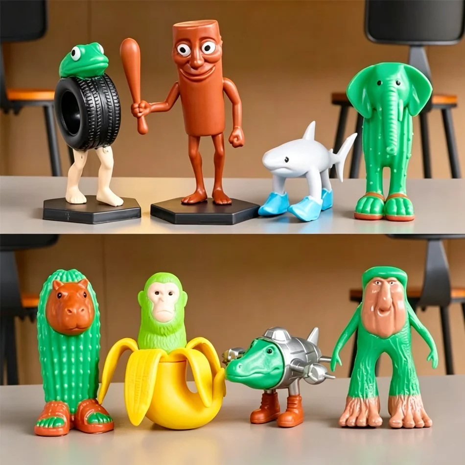 Tung Tung Tung Sahur Blind box Figuras Brainrot Wooden Stick Creative Toys Desktop Decoration Collection Funny Doll Toy