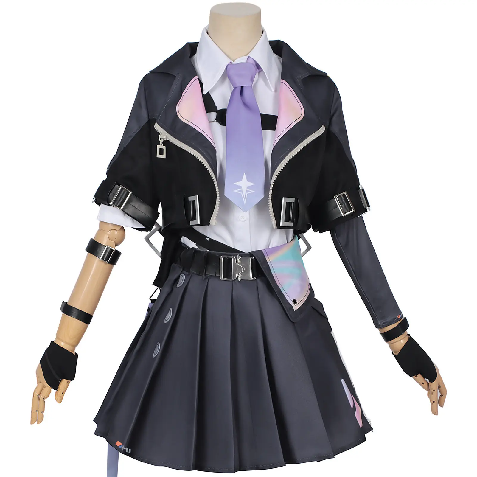 

Костюм для косплея Neverness to Everness NTE Zero: Новый милый комплект для девочек на Хэллоуин и карнавал (юбка JK, пальто, перчатки, рубашка, галстук, пояс) HCos