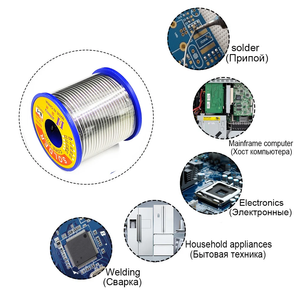 Imagem -04 - Multipurpose Fio de Solda Eletrônico Fios de Solda Rosin Core Tin Welding Flux Ferro Reel Home Acessórios Reparação 500g