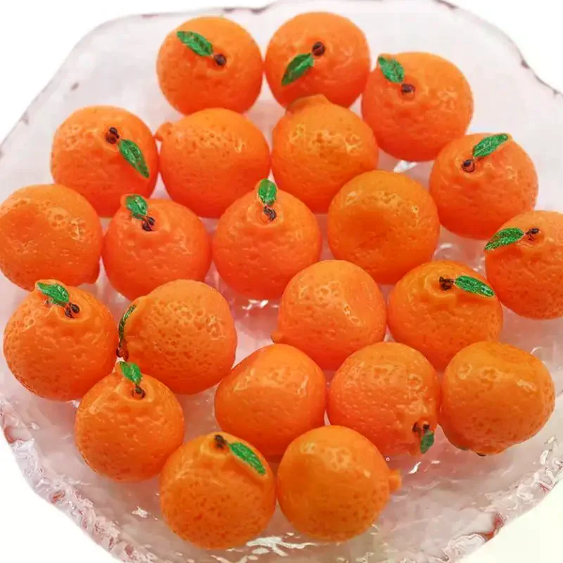 5 Pcs Realistic Mini Orange Tangerine Model Fruit for DIY Food Accessories Scene Handmade Desktop Decor Props & Home Craft