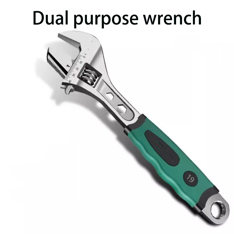 

Adjustable Wrench Large Opening Short Handle Mini Monkey Spanner Rubber Wrapped Key Plumbing Pipeline Bathroom Tools