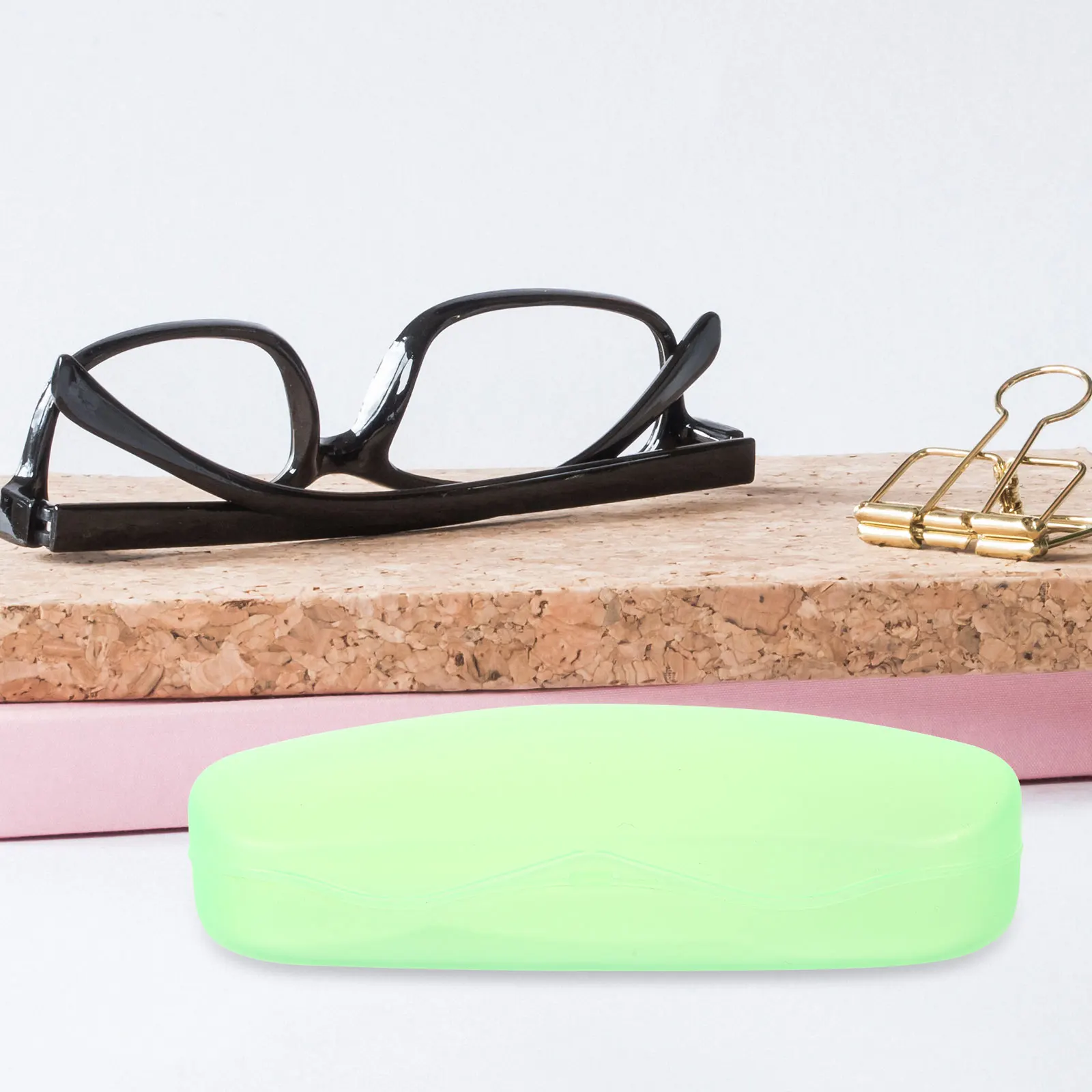 

5pcs Glasses Portable Pp Plastic Eyeglasses Storage Travel Sunglasses Box Mixed Color For Men Sunglasses Box Women