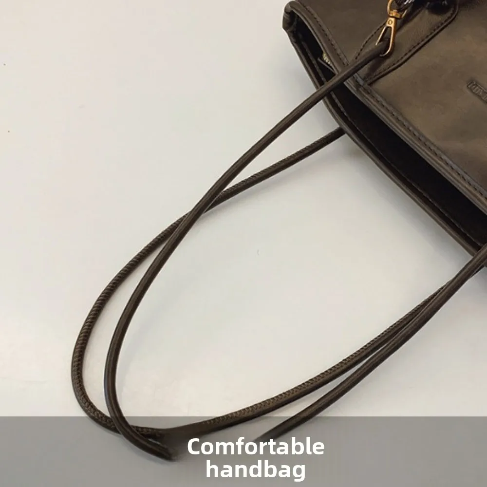 مع المعلقات بولي Leather حقيبة كتف جلدية المتشرد حقيبة يد ريترو بولي PU حقيبة تحت الإبط النمط الفرنسي الترفيه موضة حمل حقيبة الفتيات سيدة