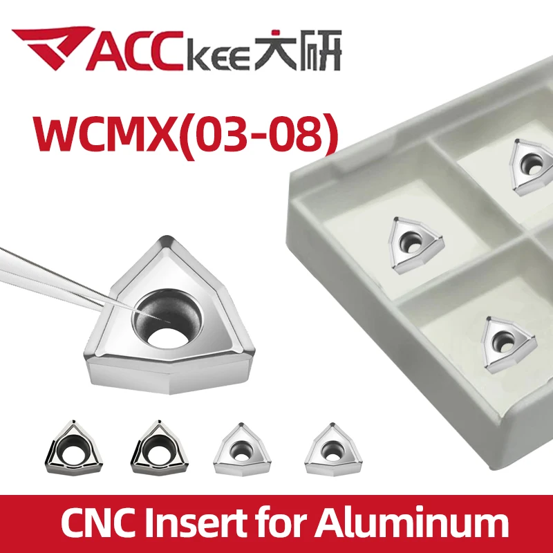 ACCKEE U drill WCMX030208 WCMX040208 WCMT050308 WCMT06T308 WCMT080412 Aluminum Carbide WCMX U Drill insert cutting tool WCMT