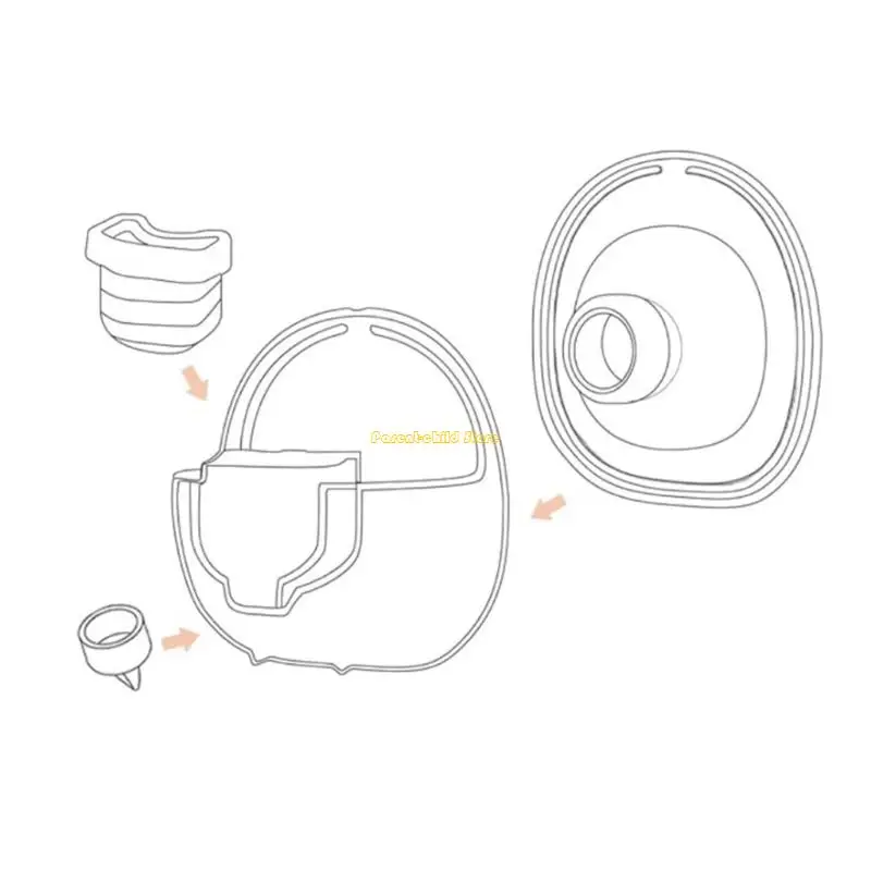 Bộ phận máy hút sữa thiết yếu WXTD dành cho mẫu S18/S21 có nắp và bình chống bụi