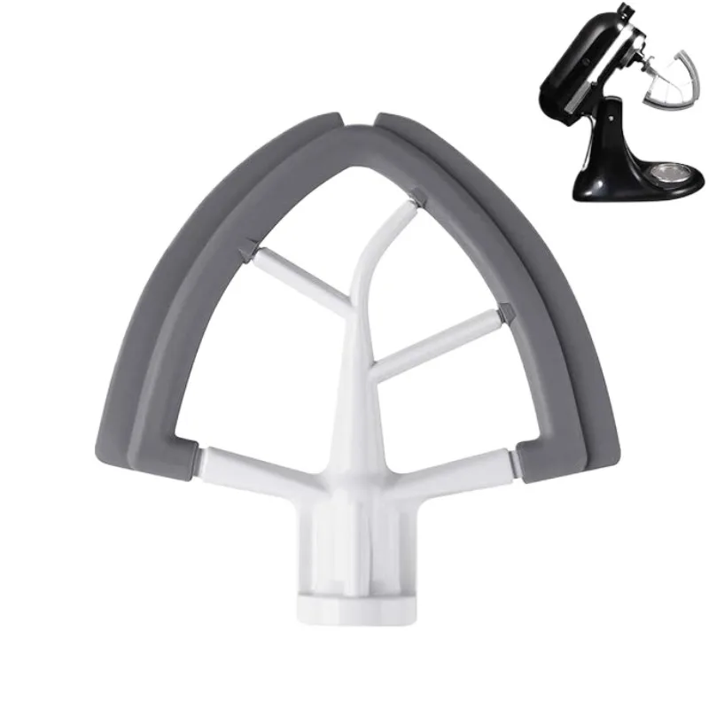 4.5-5QT Flat Beater Blade with Silicone Edges Bowl Scraper Compatible with KitchenAid Accessories