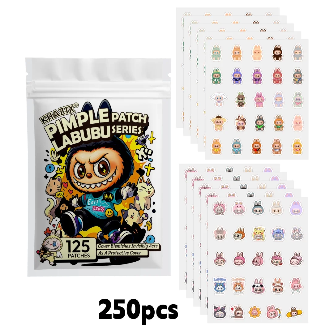 250 قطعة من رقعة حب الشباب الكرتونية، رقعة حب الشباب كونسيلر الوجه اللطيفة على شكل قطة، آمنة وغير سامة ولطيفة وغير مزعجة