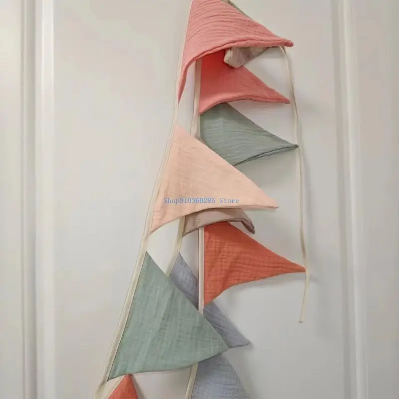 

K9FF Multicolor Baby Shower Flag Pennant Triangles Flags for Baby Photo