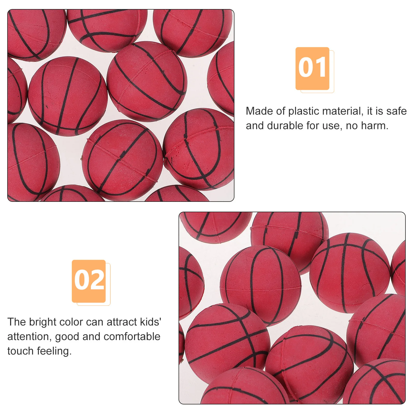 

12Pcs Elastic Rubber Kids Basketball Colorful Bounce Balls Creative Sports Supplies Children Outdoor Fun Basketball