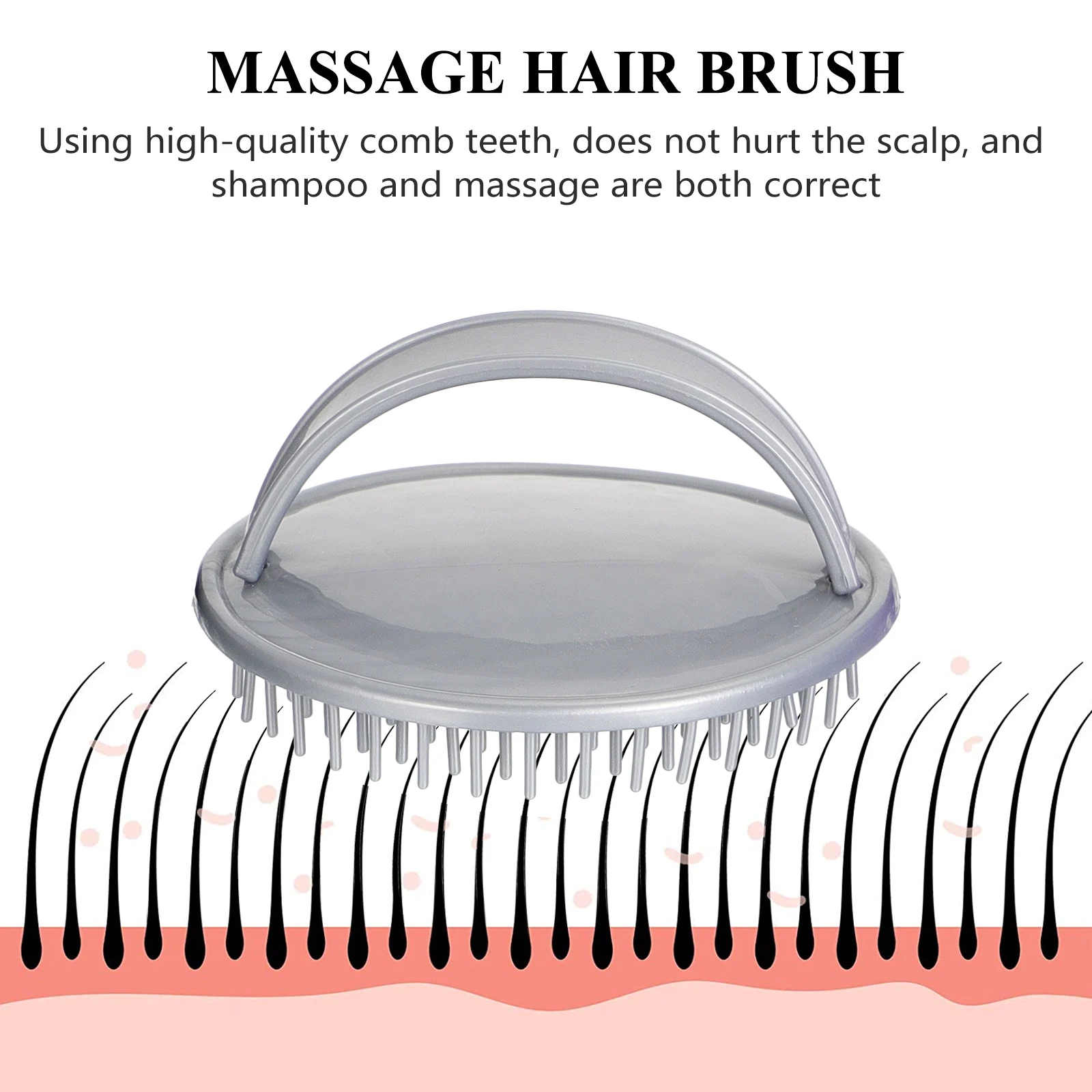 

6pcs Shampoo Brush Scalp Massager Oily Hair Dandruff Remover Gentle Ergonomic Design Fits Palm Sturdy Non Deformed Hair