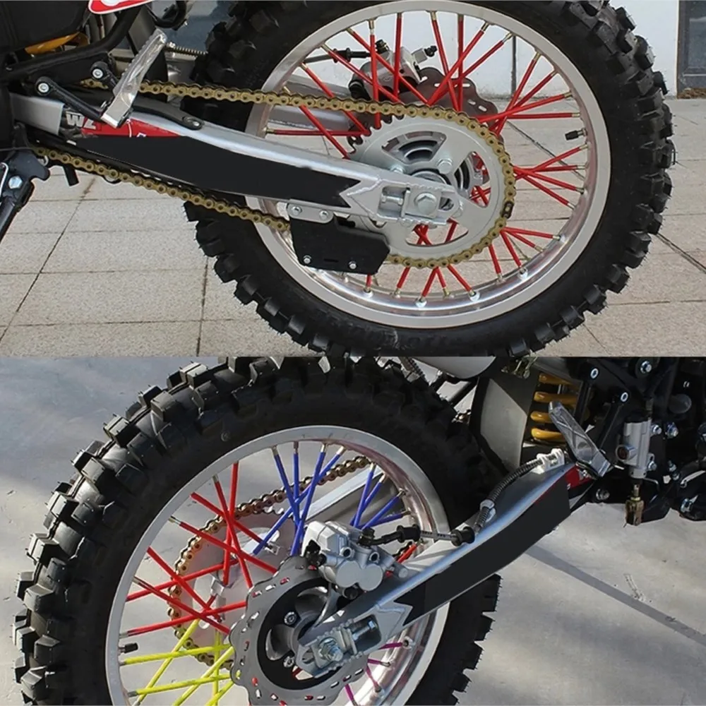 

72PCS Motocross Wheel Spoked Protector Rims Skin Trim Covers Pipe For Yamaha YZ125 YZ85 YZ80 YZ450F YZ250 YZ250F WR450F WR125
