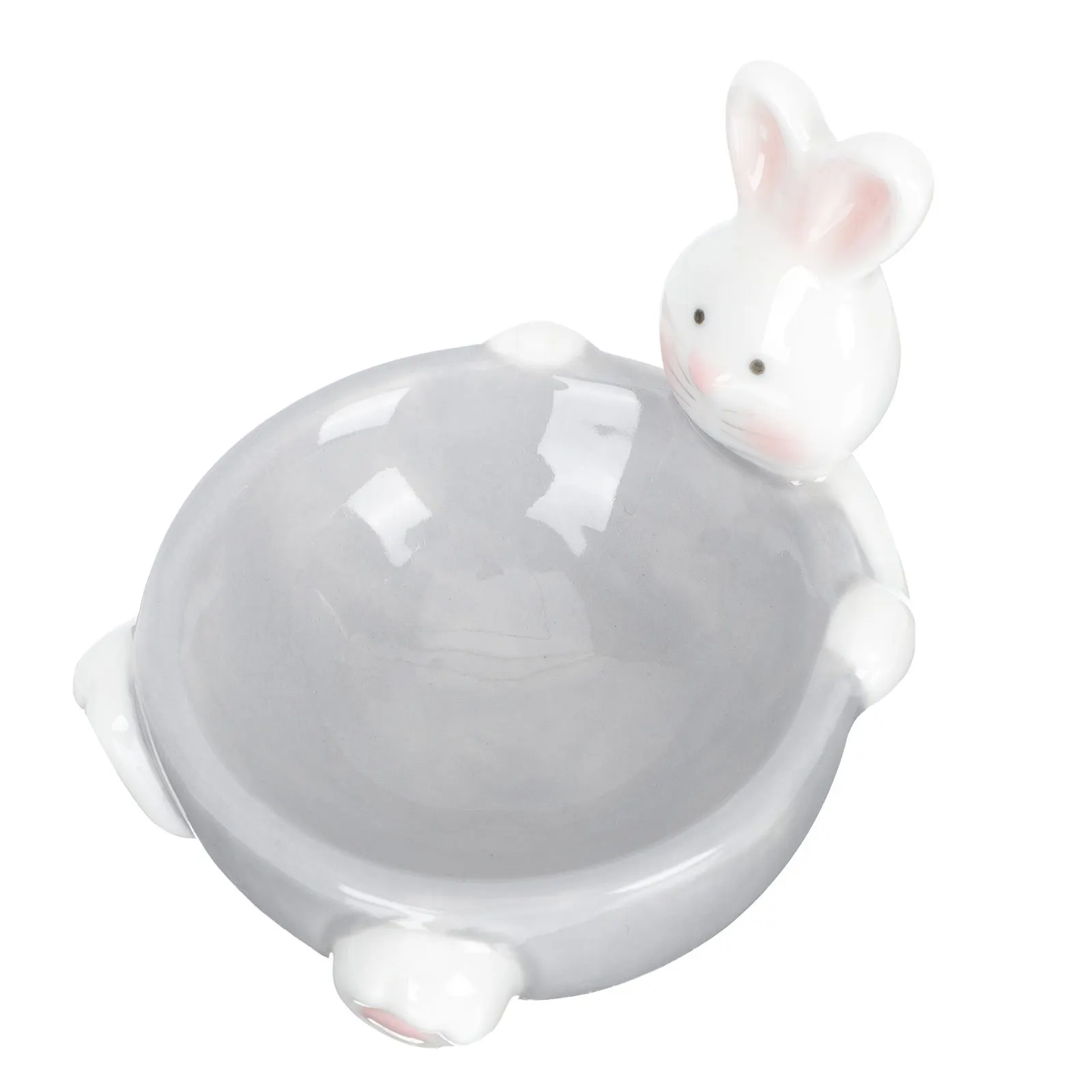 Taza de cerámica para huevos, elementos de conejo resistentes a impactos, soporte de porcelana para huevos hervidos, vajilla decorativa, almacenamiento de desayuno