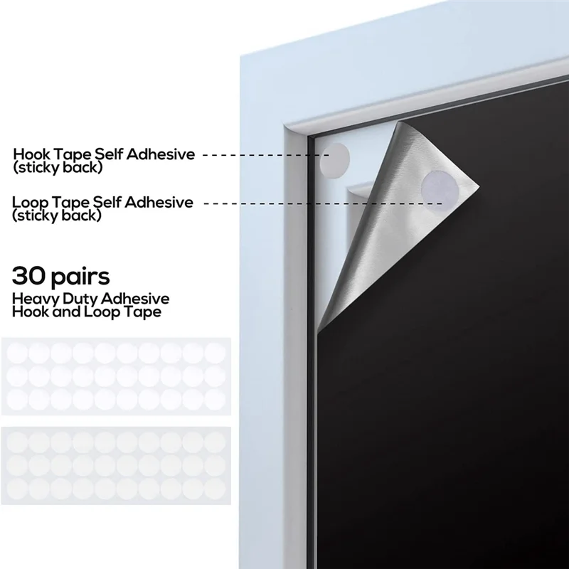 

A71Z Portable Blackout Shades Travel Window Blackout Curtains Temporary Blackout Blinds for Baby Bedroom/Dorm/Office,200cm