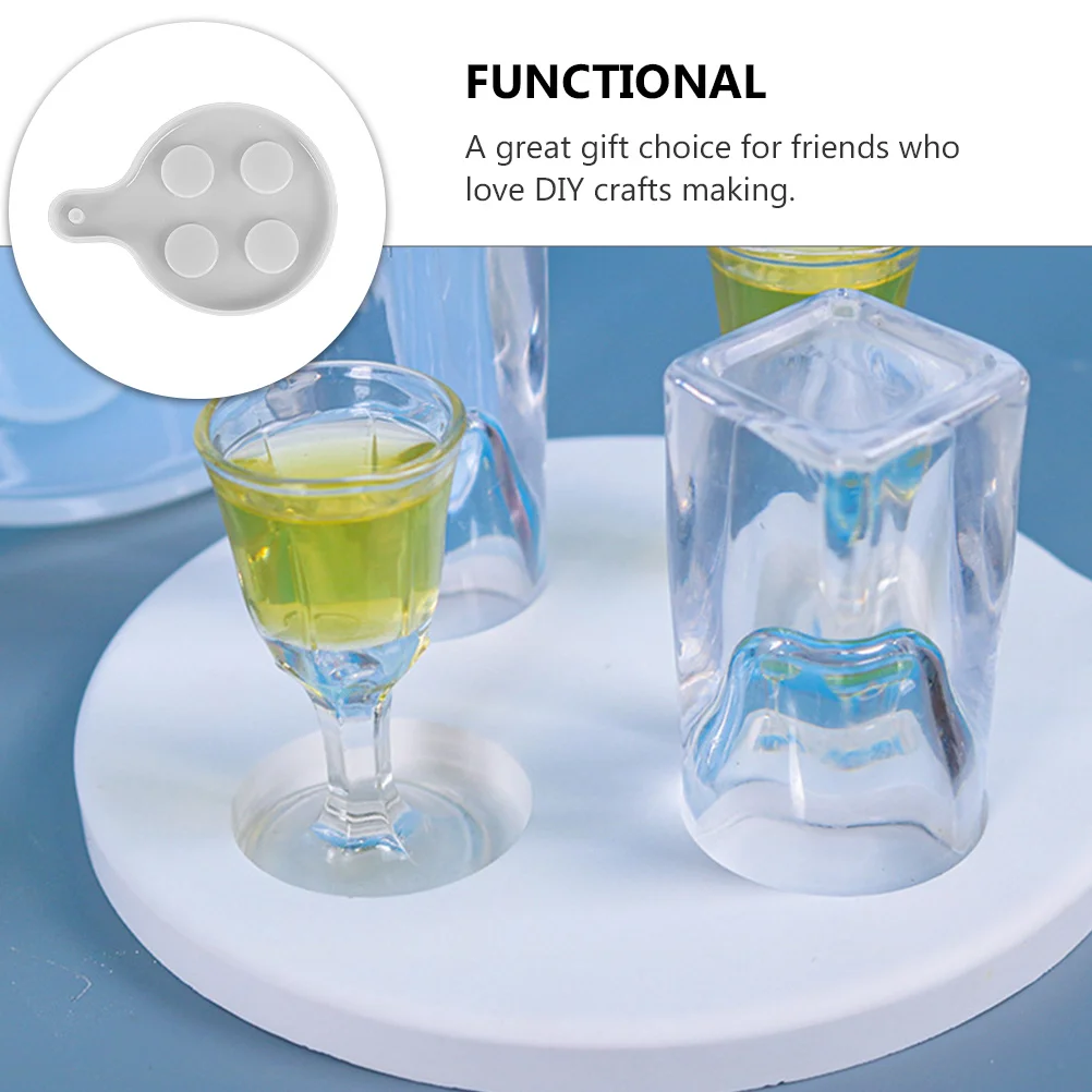 

1Pcs DIY Silicone Epoxy Mold Creative Cup Tray Mold Handmade Craft Flexible Non-Stick DIY Tool Wine Rack Holder Tray Making