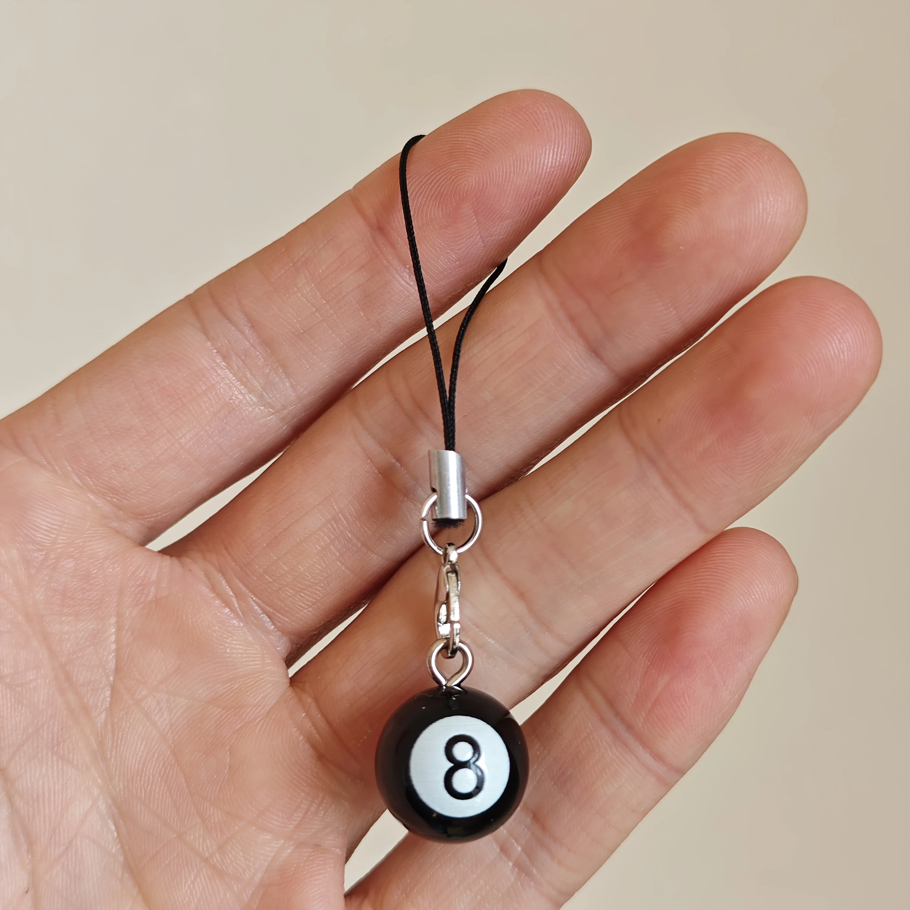 Cordón decorativo para teléfono con diseño de bola de billar 8, accesorio universal para teléfono, cordón para tarjetas con cámara CCD - 1 pieza, cordón antipérdida, regalo para entusiastas del billar y el snooker, regalo para hombres, regalo navideño