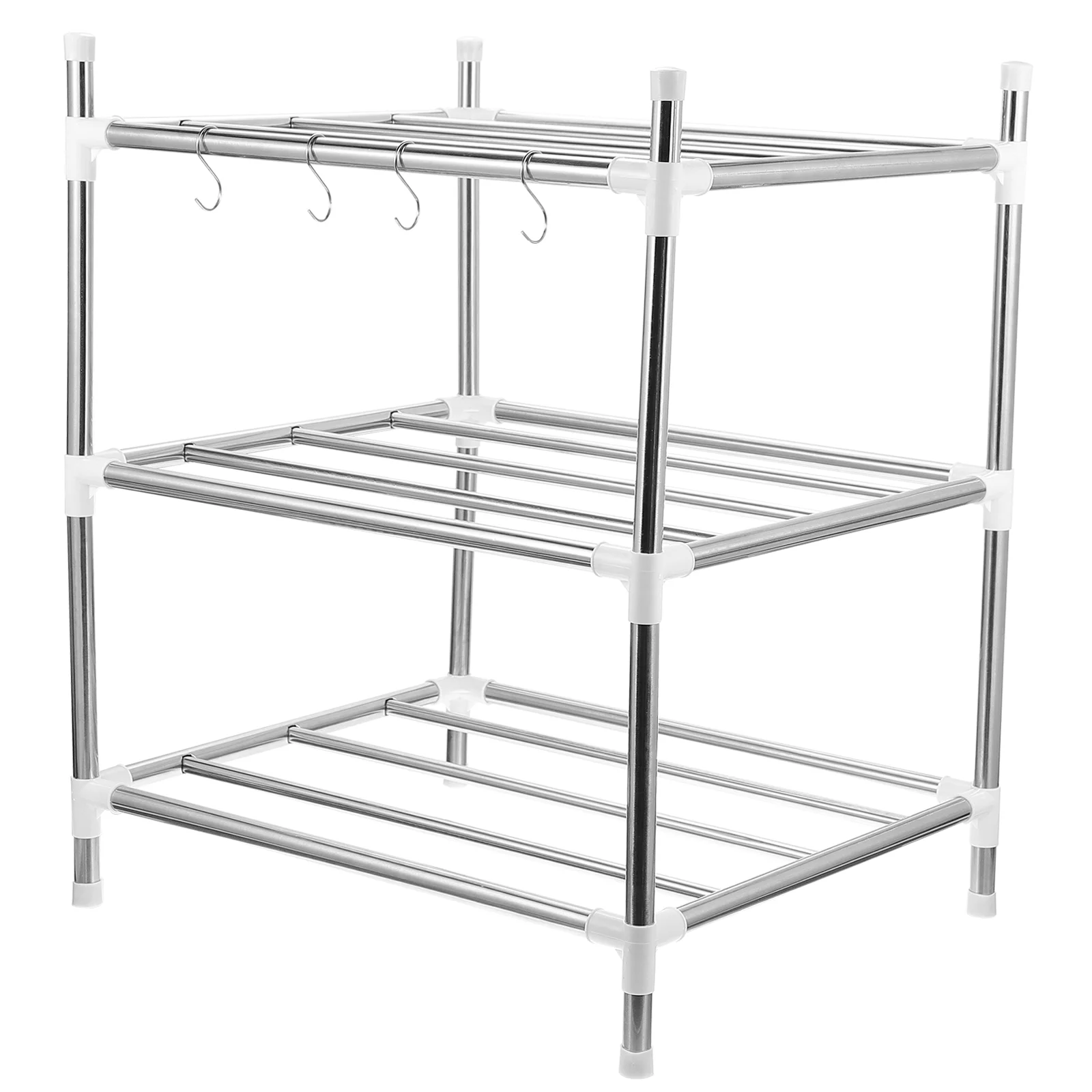 

Kitchen Storage Rack Household Shelf Wire Organizers for Cords Multifunctional Three-layer