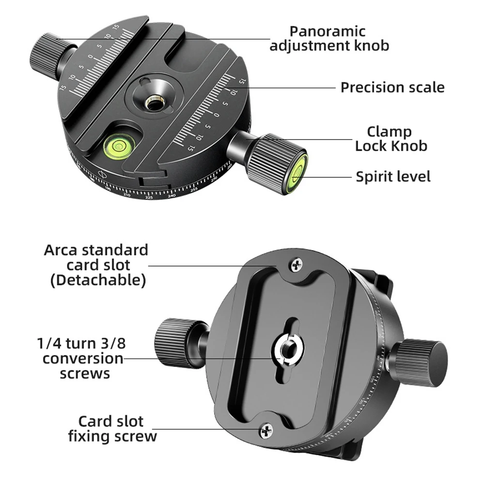 Panorama rotierende Schnellwechselplatte Klemme Stativ Gimbal Universalklemme SLR Kamera Fotografie Schnellwechselbasis