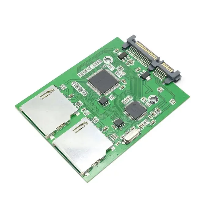 20 قطعة/السلع المزدوج SD SDHC MMC بطاقة الذاكرة إلى 7 + 15 دبوس 22pin SATA ذكر محول عدة RAID محول ، بواسطة Fedex