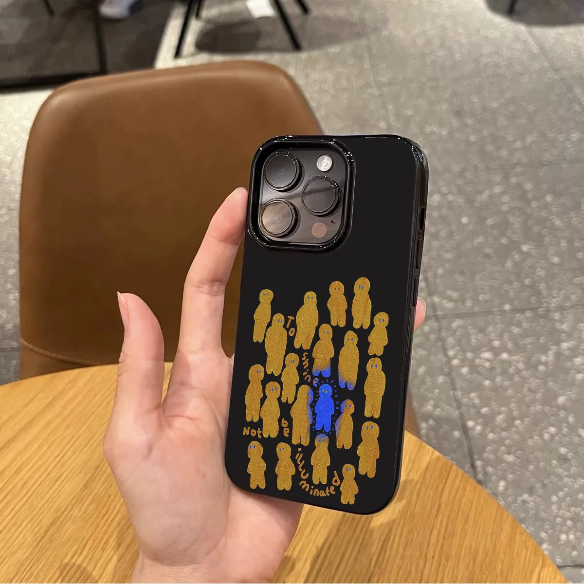 Coque de téléphone antichoc en silicone Cyberpunk Shining Small Person pour iPhone 17 Air 16 Pro Max 15 14 Plus 13 12 11 Pro
