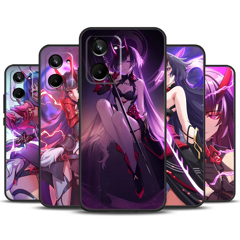 Herrscher of Thunder Honkai Impact 3 For Realme GT Neo 5 GT3 GT5 9 10 11 12 Pro Plus C25s C21Y C30 C31 C33 C35 C51 C53 C55 Case