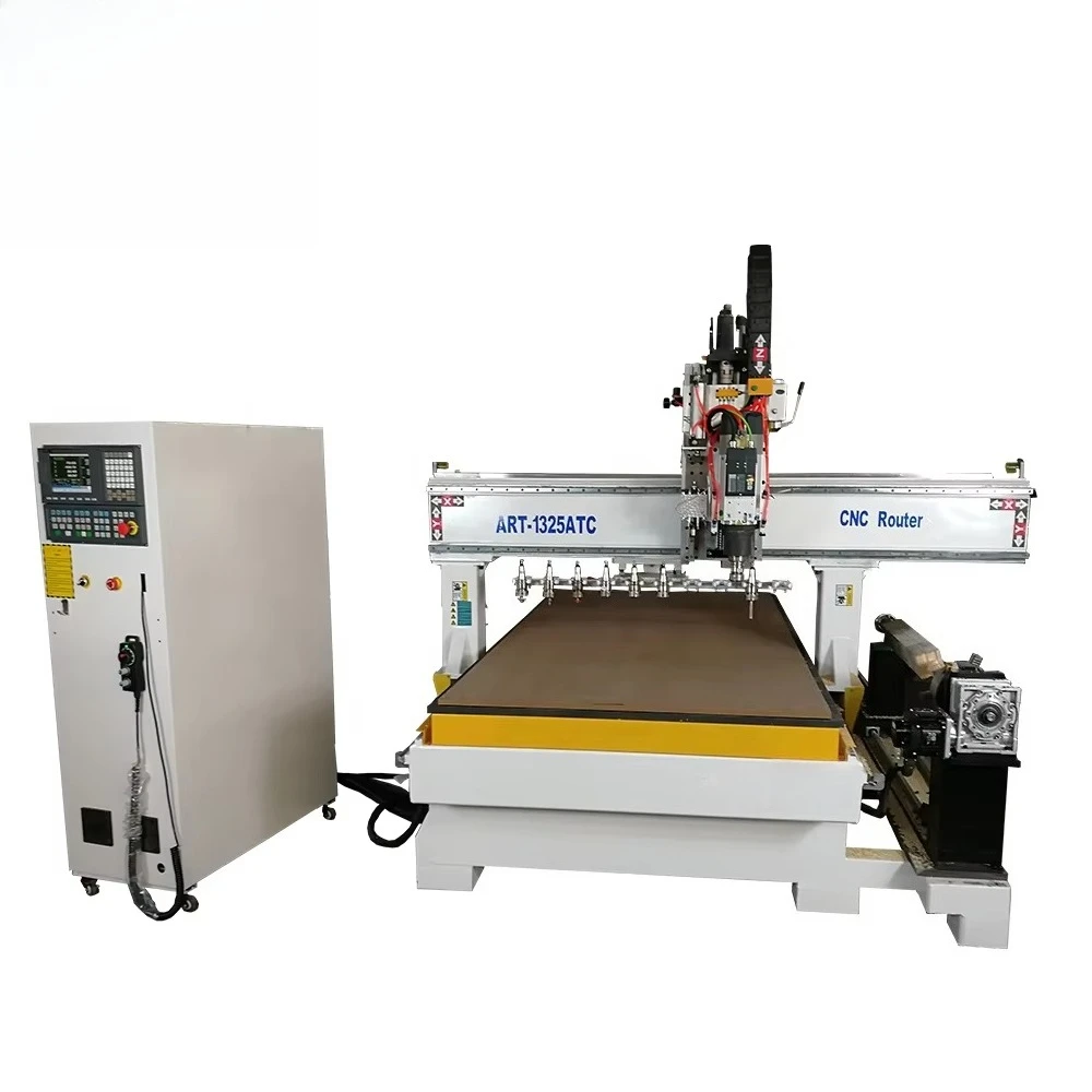 Best Price Large Size 1325 1530 2030 2040 4 Axis 3d Atc Cnc Router Wood Acrylic Woodworking Engraving Machine for Furniture view 2