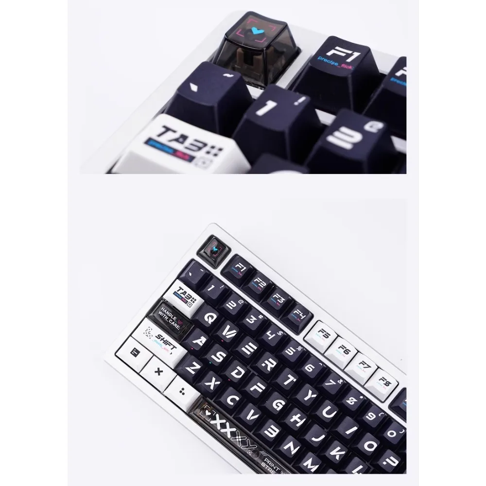 Print Stream Dream Keycaps Original Profile PBT PC Transparent Heat Sublimation 150Keys Customized Mechanical Keyboard Parts DIY