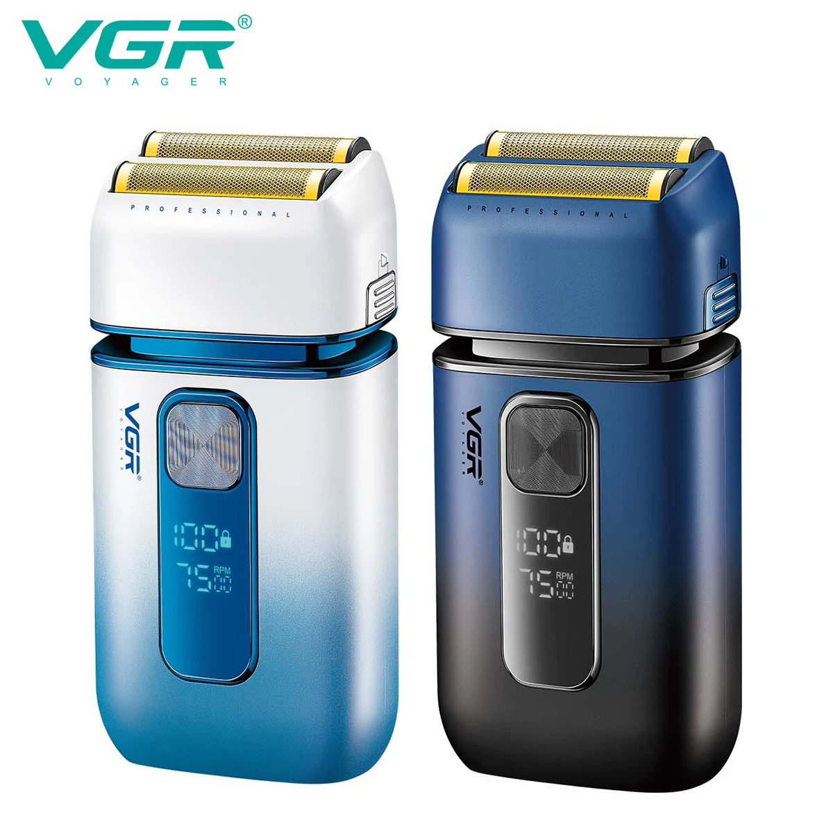 VGR Electric Shaver Professional Electric Dual Foil Shaver for Men Washable IPX6 Rechargeable Portable Mesh Trimmer V-362