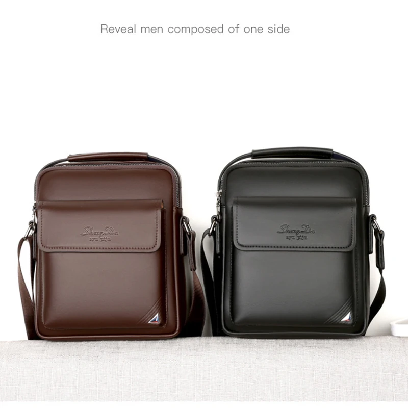 Cow Leather Single Shoulder Bag Top Layer Cowhide Messenger Bag Business Men Male Crossbody Bag Korea-Japan-Style Handbag Small