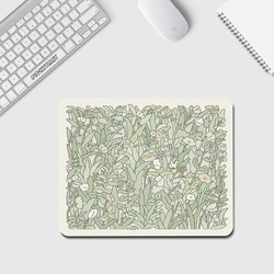 Cute Small Mouse Pad Non-Slip Mousepad 18x22cm Little Plant Desk Mat Office Design XS Mouse Mat For Laptop