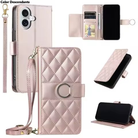 S24 S23 S22 S21 FE 5G Luxury Case For Samsung Galaxy S24 Ultra Crossbody Leather Flip Book Etui Galaxy S25 S 24 S23 S22 S21 Plus