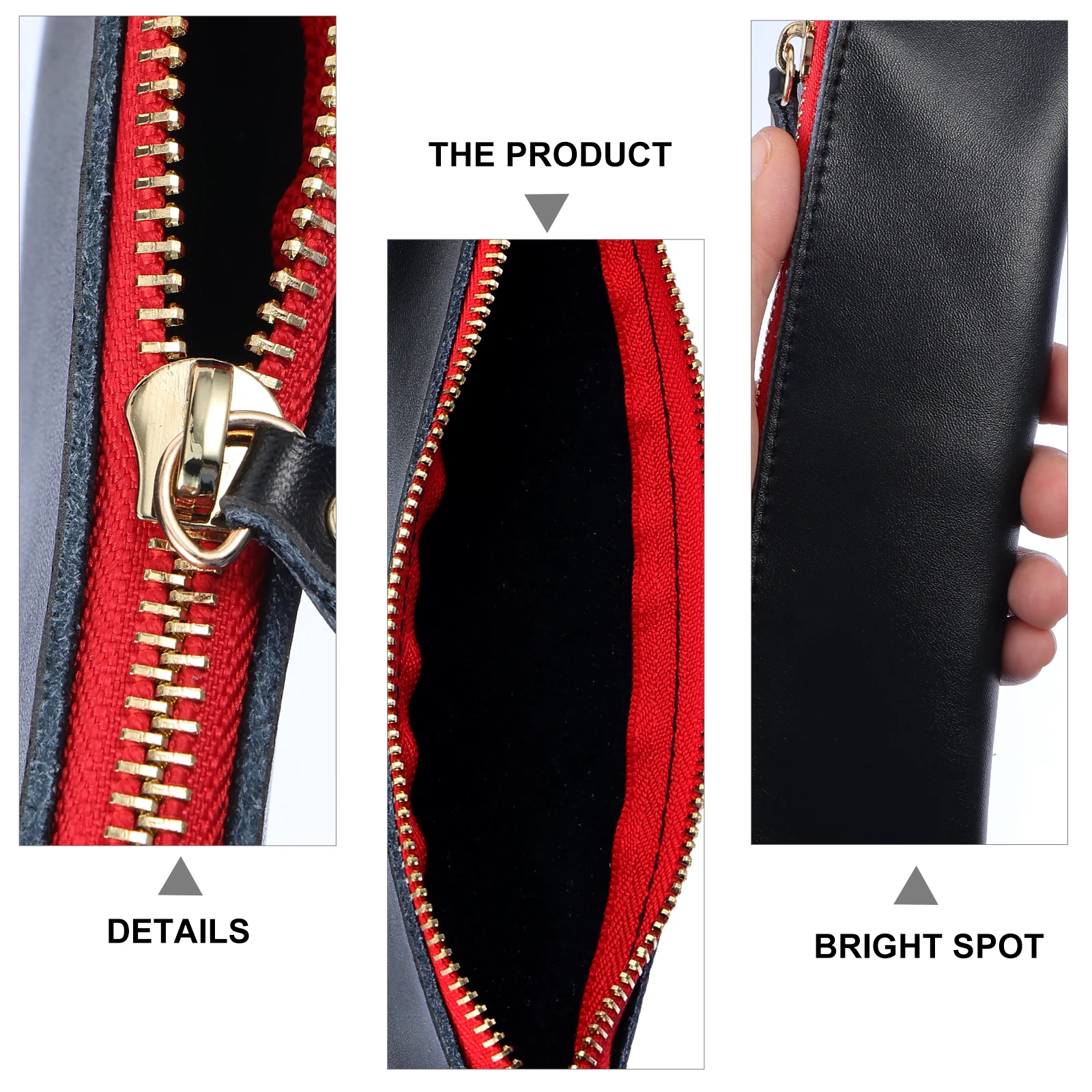 

Pen Large Capacity Zipper Closure Accessory Pencil Stationery Bag Case Accessory Color