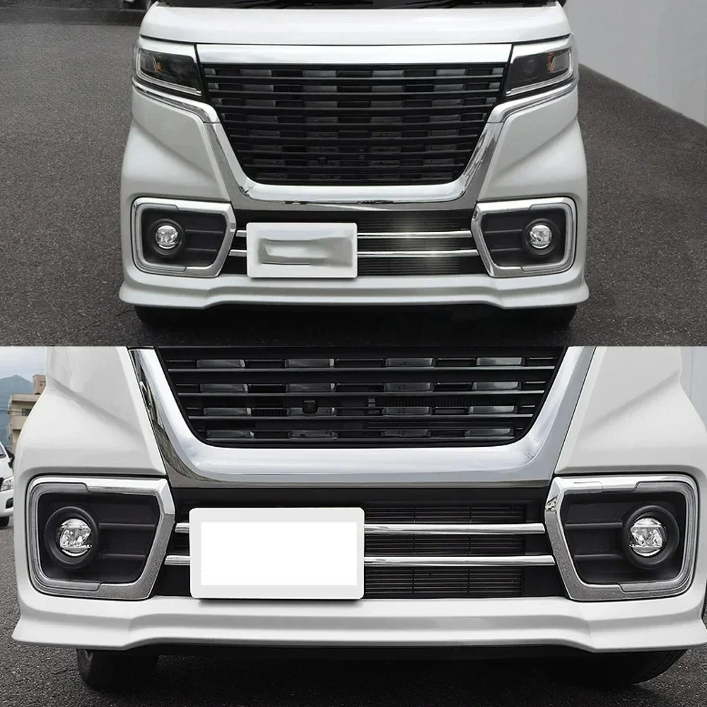 Car Chrome Front Grille Trim for Suzuki Spacia Custom MK53S Car Accessories