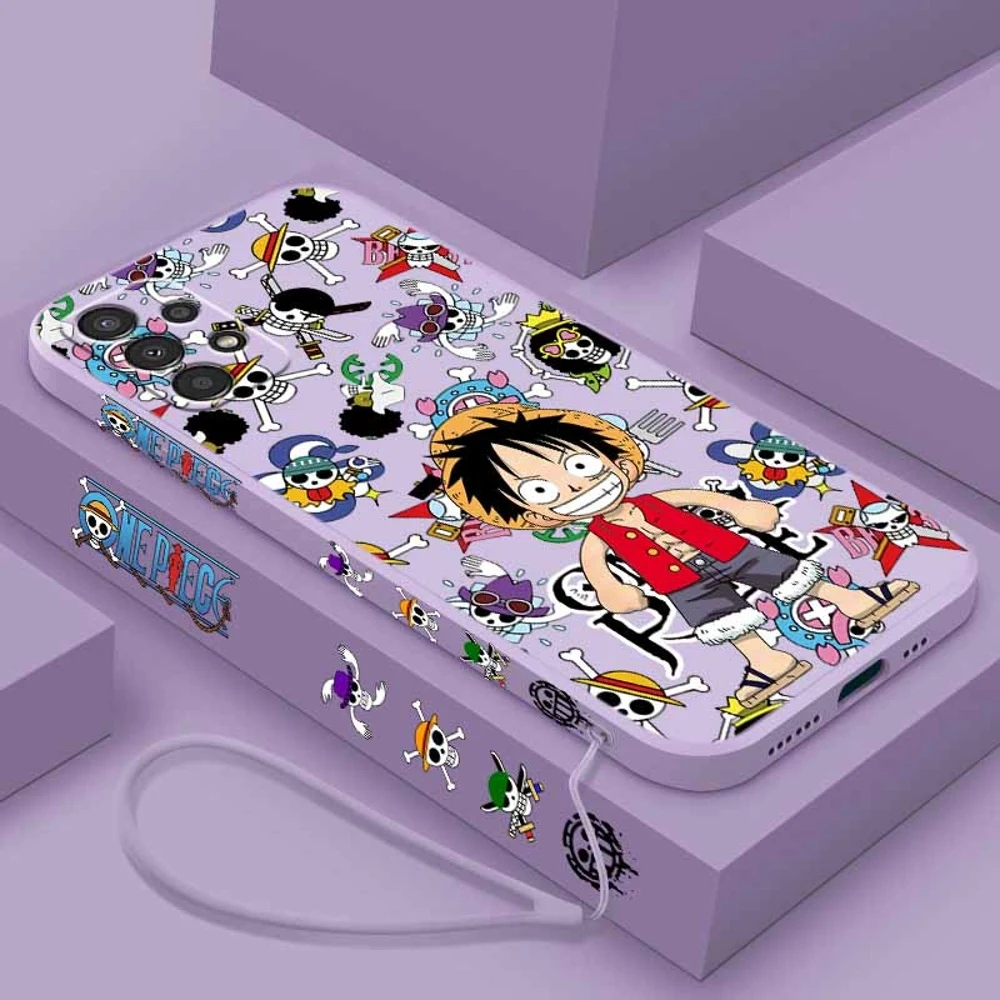 O-nes P-ieces Anime Phone Case For Xiaomi 17 15 15T 14 14T 13 12 11 11X 11i Pro Ultra Liquid Left Rope Cover Funda Silicone Capa