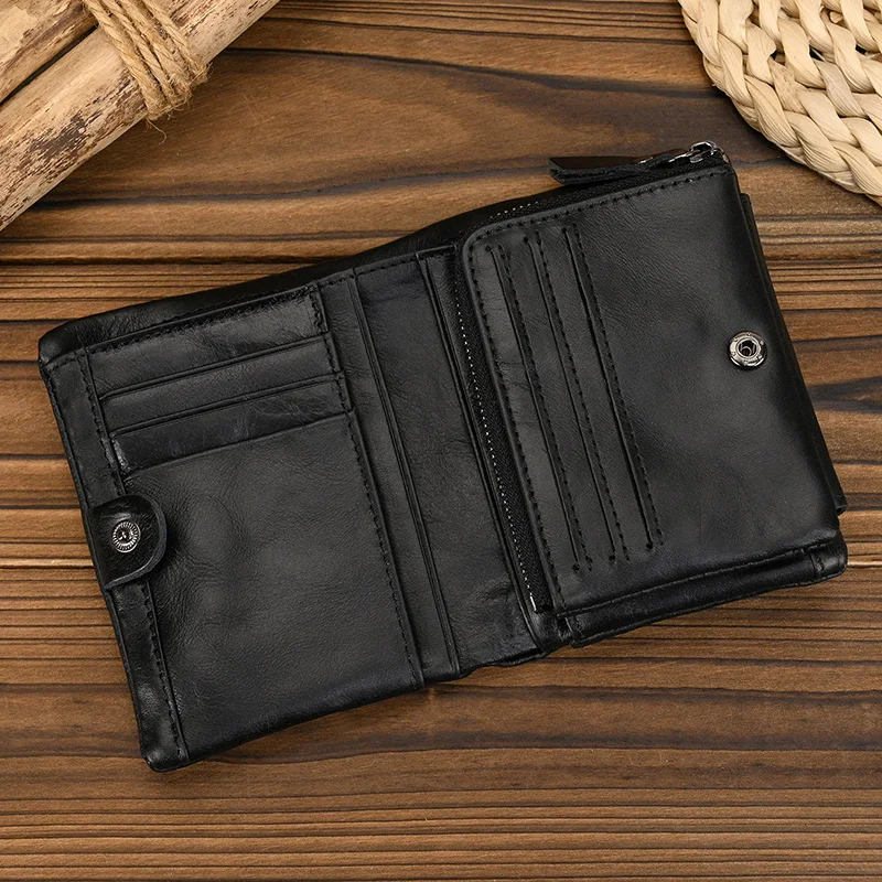 Luxury Brand Designer Wallet Men Card Holder Soft Genuine Leather Short Purse For Coins Credit Cards Male Wallets In pockets