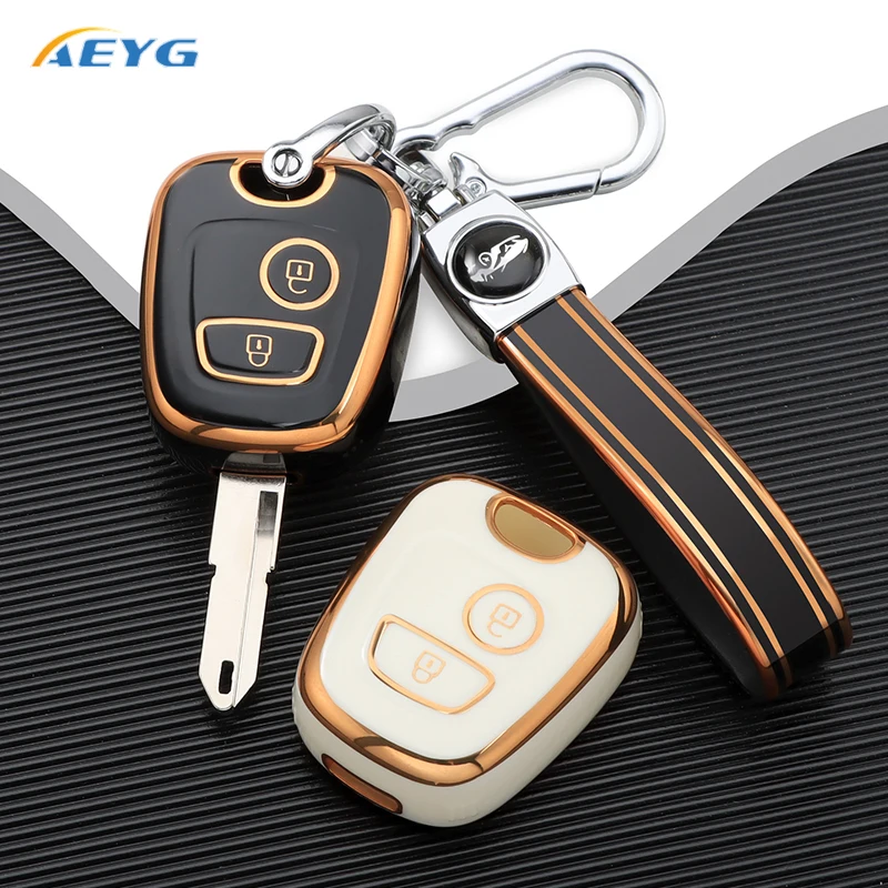 Fashion TPU Car Remote Key Case Cover Shell For Peugeot 106 107 206 207 306 307 406 407 For Citroen C1 C4 Protector Accessories